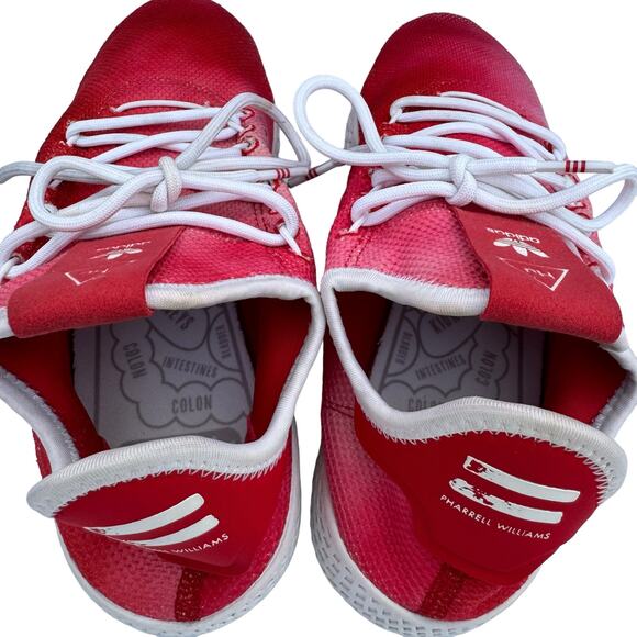 Adidas x Pharrell Williams Tennis Hu Holi Men\'s Scarlet Red Ombre Mesh Sneakers